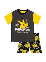 Character Black Pokemon Short Sleeve Pyjamas - Image 1 of 6