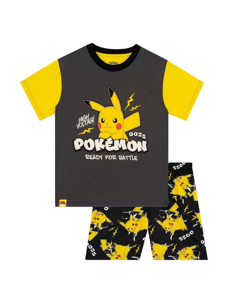 Character Black Pokemon Short Sleeve Pyjamas - Image 1 of 6