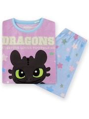Character Purple How To Train Your Dragon Toothless Short Pyjamas - Image 2 of 6