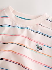 Paul Smith Junior Stone/Blue Stripe T-Shirt and Shorts Set - Image 9 of 11