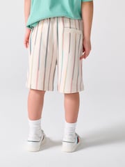 Paul Smith Junior Green Zebra T-Shirt and Striped Shorts Set - صورة 4 من 15