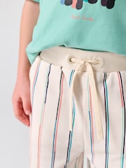 Paul Smith Junior Green Zebra T-Shirt and Striped Shorts Set - صورة 5 من 15