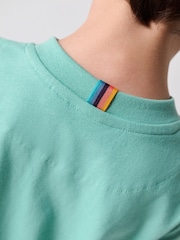 Paul Smith Junior Green Zebra T-Shirt and Striped Shorts Set - صورة 9 من 15