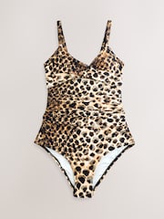 Leopard/Pink/Black 3 Pack Tummy Control Swimsuit - Image 2 of 7