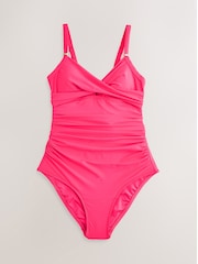 Leopard/Pink/Black 3 Pack Tummy Control Swimsuit - Image 9 of 13