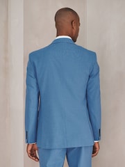 Bright Blue Tailored Fit Slim Fit Motion Flex Wool Blend Suit Jacket - Image 3 of 4