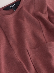 Rust Brown Jersey Short Sleeve Romper - Image 7 of 7