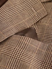 Neutral Signature Tailored Fit British Moons Merino Wool Linen Blend Check Suit Jacket - Image 12 of 12