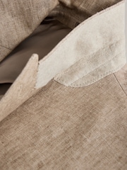 Stone Double Breasted Tailored Signature Italian Linen Suit Jacket - Image 11 of 13