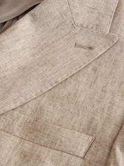 Stone Double Breasted Tailored Signature Italian Linen Suit Jacket - Image 12 of 13