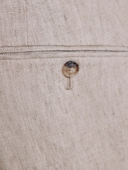 Stone Tailored Fit Signature Italian Linen Suit Trousers - Image 3 of 5