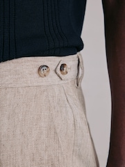 Stone Tailored Fit Signature Italian Linen Suit Trousers - Image 5 of 5