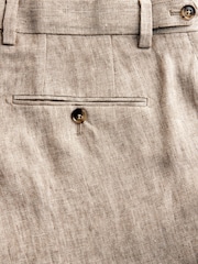 Stone Tailored Fit Signature Italian Linen Suit Trousers - Image 8 of 10