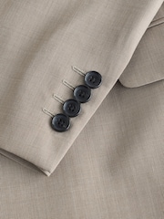 Neutral Double Breasted Tailored Fit N. Premium Texture Suit Jacket with Wool - Image 13 of 14