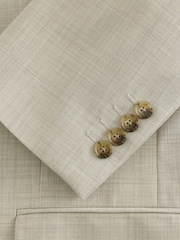 Neutral N.Premium Tailored Fit Wool Blend Motion Flex Marl Texture Suit Jacket - Image 11 of 12