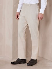Neutral N.Premium Tailored Fit Wool Blend Motion Flex Marl Texture Suit Trousers - Image 1 of 10