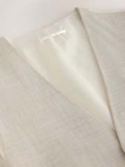 Neutral N.Premium Wool Blend Motion Flex Marl Texture Suit Waistcoat. - Image 7 of 9