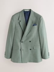 Зелений - Двобортний фактурний костюмний піджак - Image 6 of 11