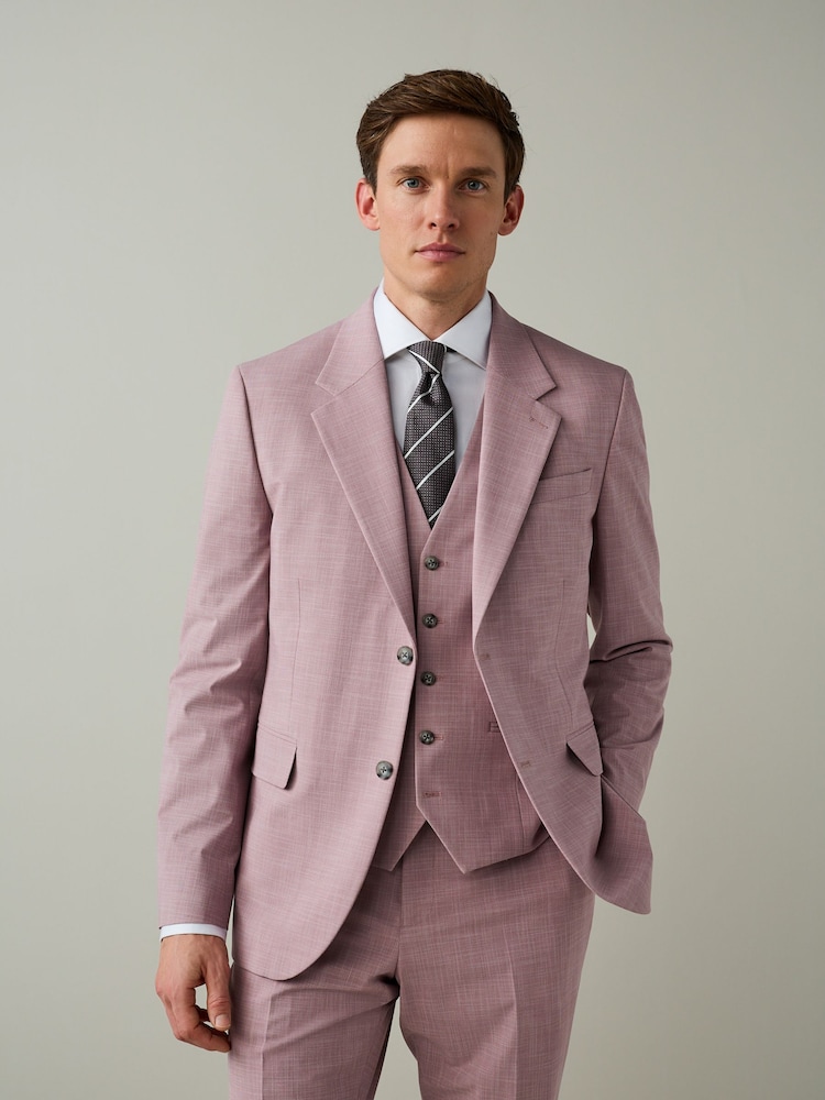 Кызгылт - Slim Fit Motionflex Textured Suit Jacket - 10ичинен 1 сүрөт Кызгылт - Slim Fit Motionflex Textured Suit Jacket - 10ичинен 1 сүрөт