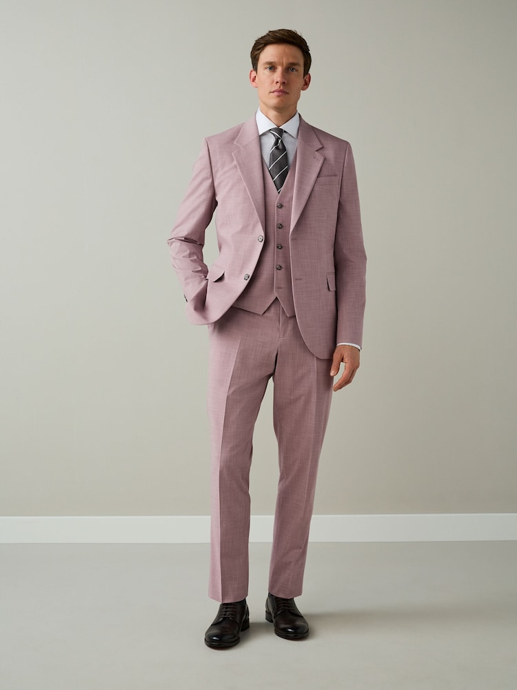 Кызгылт - Slim Fit Motionflex Textured Suit Jacket - 10ичинен 2 сүрөт Кызгылт - Slim Fit Motionflex Textured Suit Jacket - 10ичинен 2 сүрөт