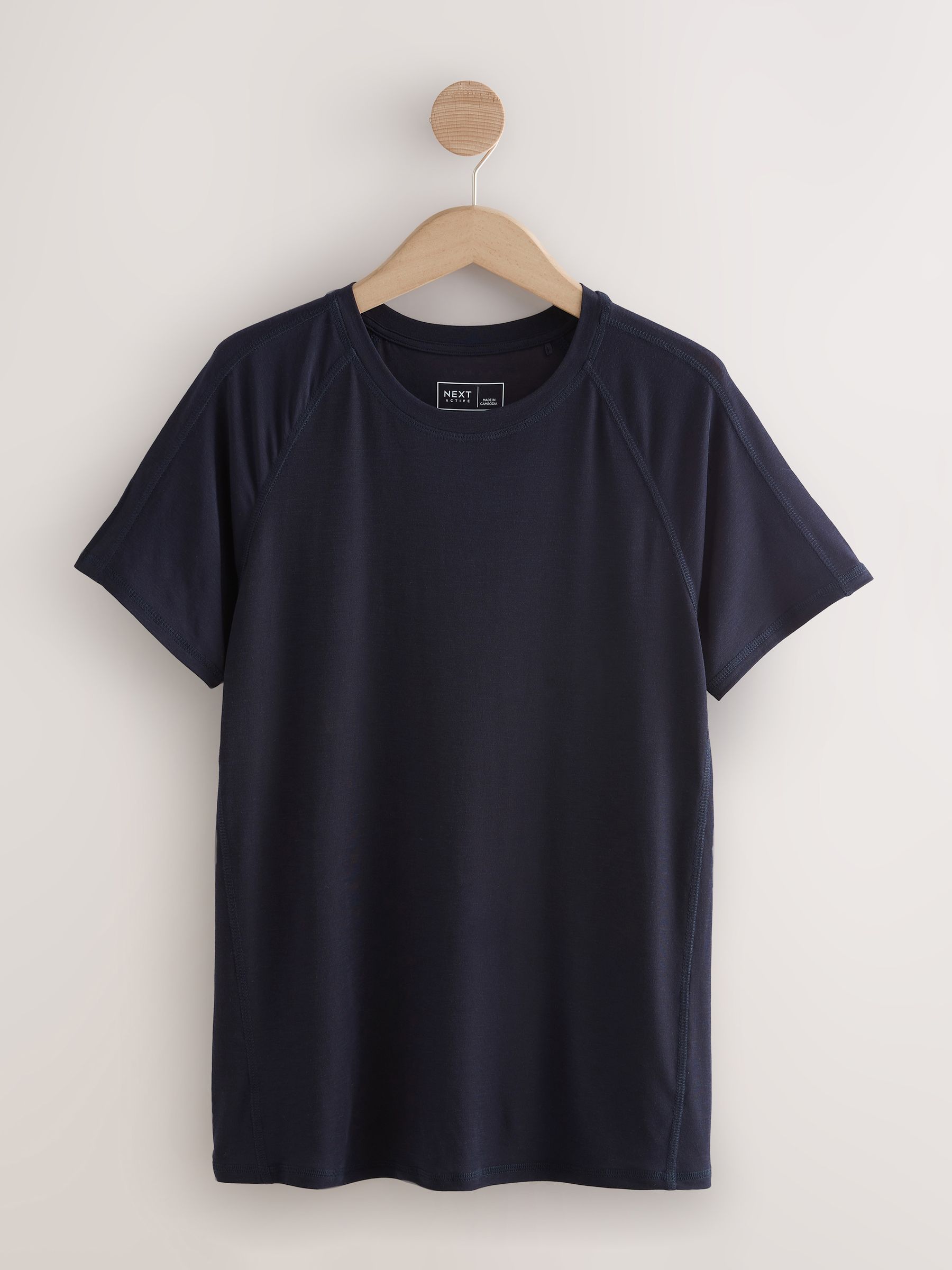 ネイビー クルーネック 半袖Tシャツ Next：日本 ネイビー ブルー - アクティブ クルーネック 半袖 Tシャツ