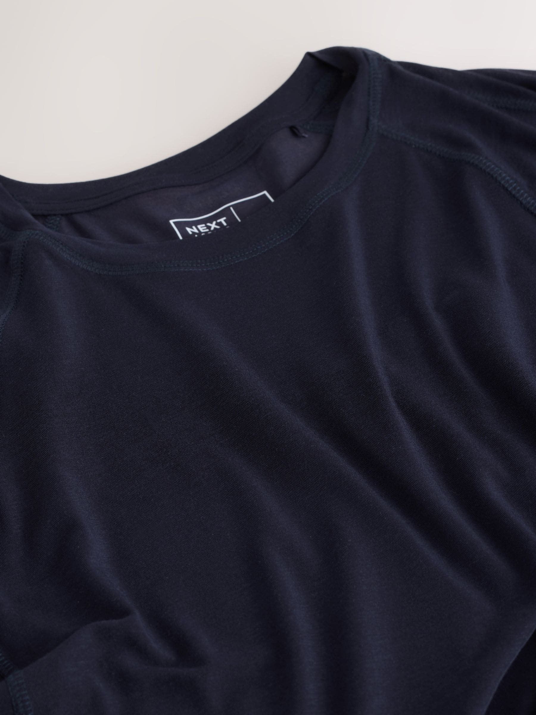 Next：日本 ネイビー ブルー - アクティブ クルーネック 半袖 Tシャツ
