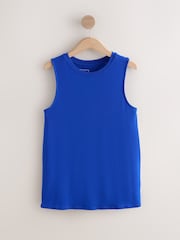 Cobalt Blue Active Lightweight Open Back Tank Vest - Image 5 of 7