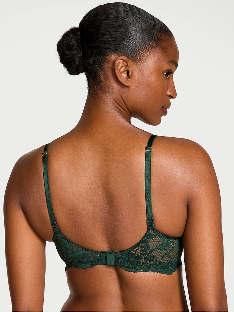 Victoria's Secret Cilantro Green Unlined Balcony Lace Bra - Image 2 of 3 Victoria's Secret Cilantro Green Unlined Balcony Lace Bra - Image 2 of 3