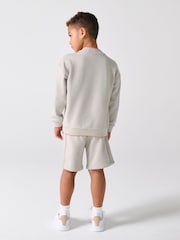 Paul Smith Junior Stone Textured Sweatshirt and Shorts Set - Imaginea 3 din 6