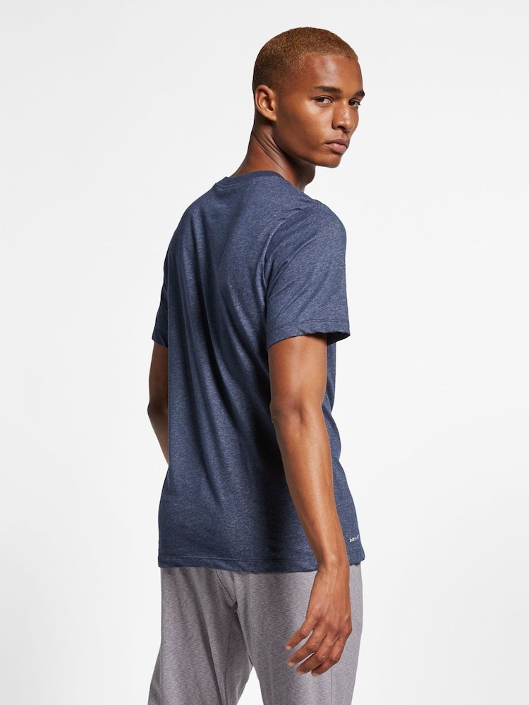 Nike Navy Blue Dri-FIT Training T-Shirt - Image 2 of 13 Nike Navy Blue Dri-FIT Training T-Shirt - Image 2 of 13