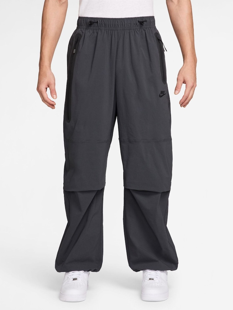 Nike Chrome Black Tech Woven Oversized Joggers - Image 1 of 3