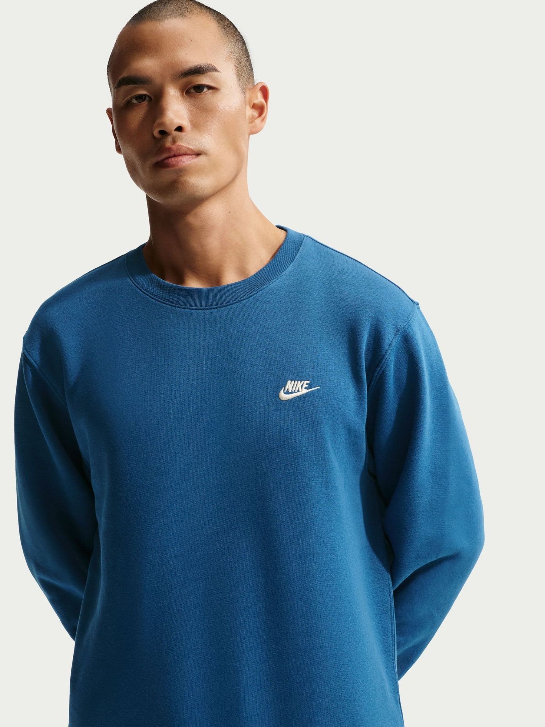 nike crew neck blue