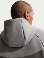 Nike Grey  Brown Tech Fleece Full-Zip Windrunner Hoodie - Image 4 of 6