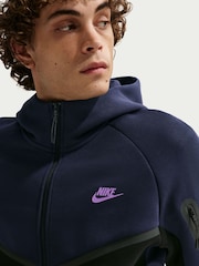 Nike Black Purple Tech Fleece Full-Zip Windrunner Hoodie - Image 5 of 6
