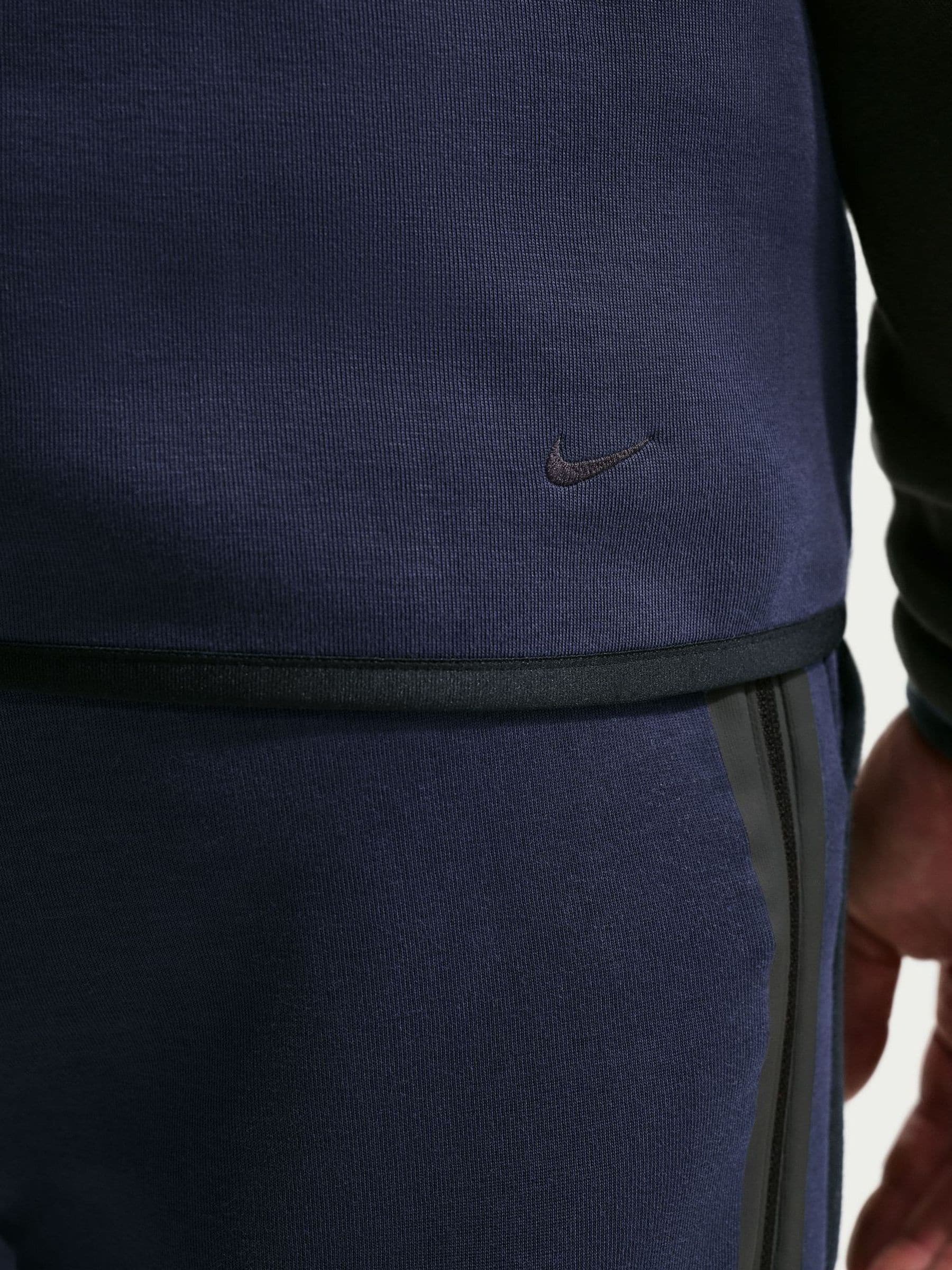 Buy Nike Black Purple Tech Fleece Zip Through Hoodie from the Next