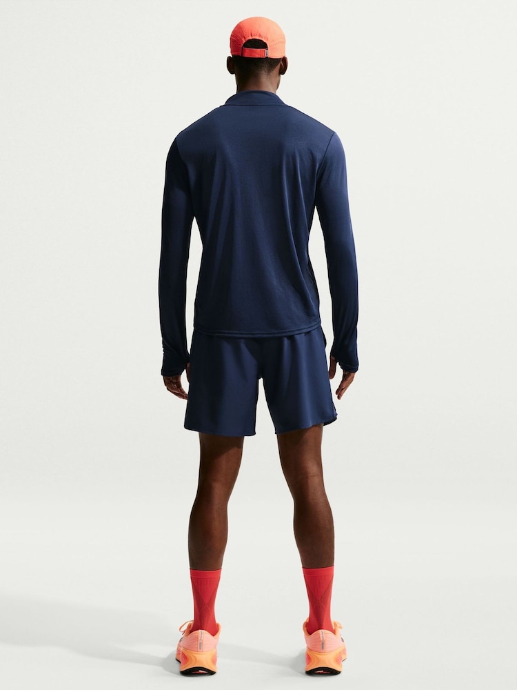 Nike Midnight Navy Dri-FIT Pacer Quarter Zip Running Top - Image 2 of 5 Nike Midnight Navy Dri-FIT Pacer Quarter Zip Running Top - Image 2 of 5