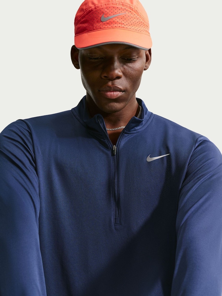 Nike Midnight Navy Dri-FIT Pacer Quarter Zip Running Top - Image 7 of 7