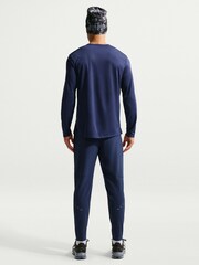 Nike Midnight Navy Dri-FIT Miler Long Sleeve Running Top - Image 2 of 6