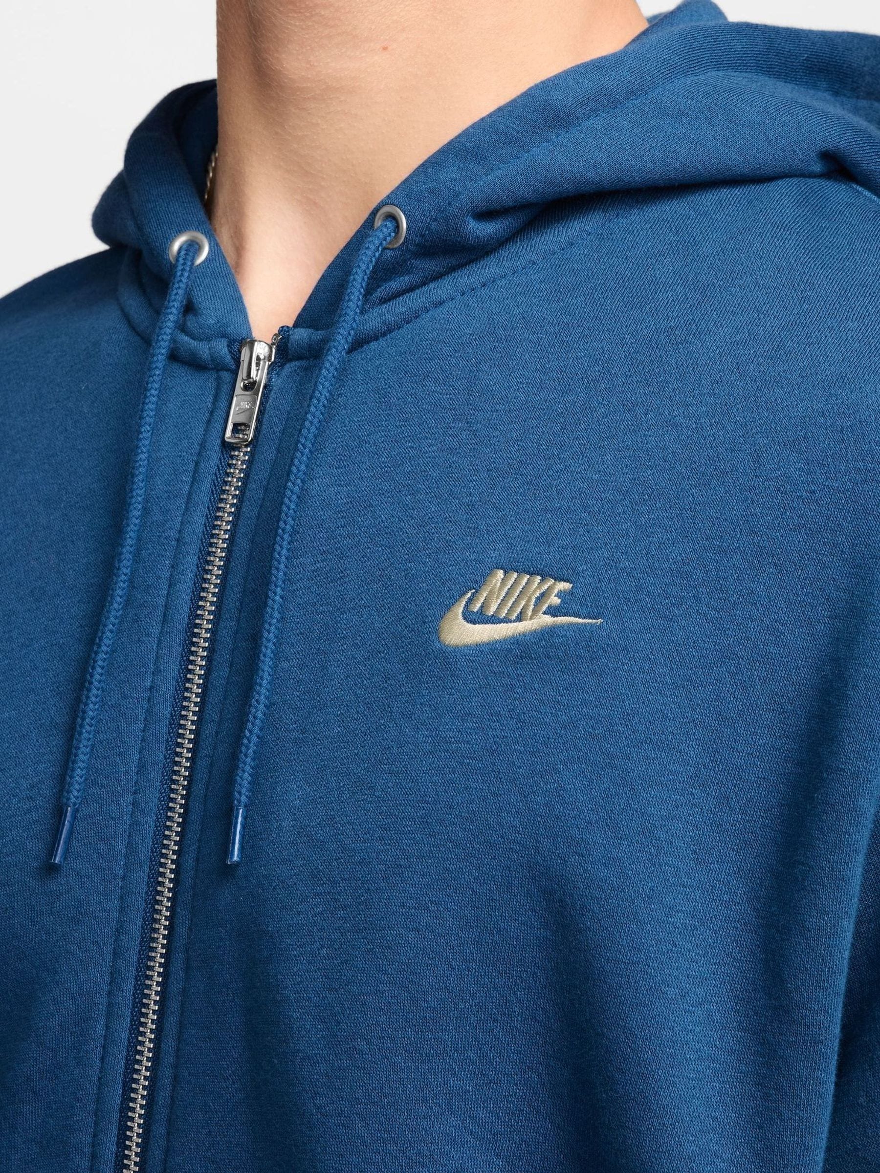 blue nike zip hoodie