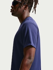 Nike Midnight Navy Dri-FIT Miler Running T-Shirt - Image 5 of 5