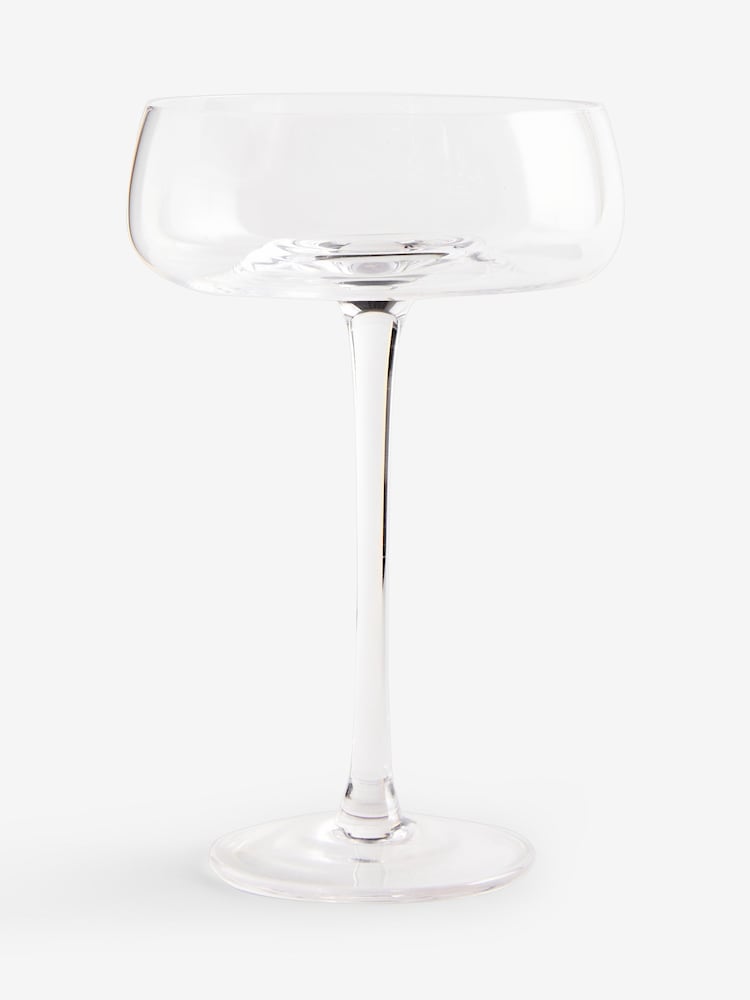 Set of 2 Clear Tapered Champagne Saucers - Image 1 of 1