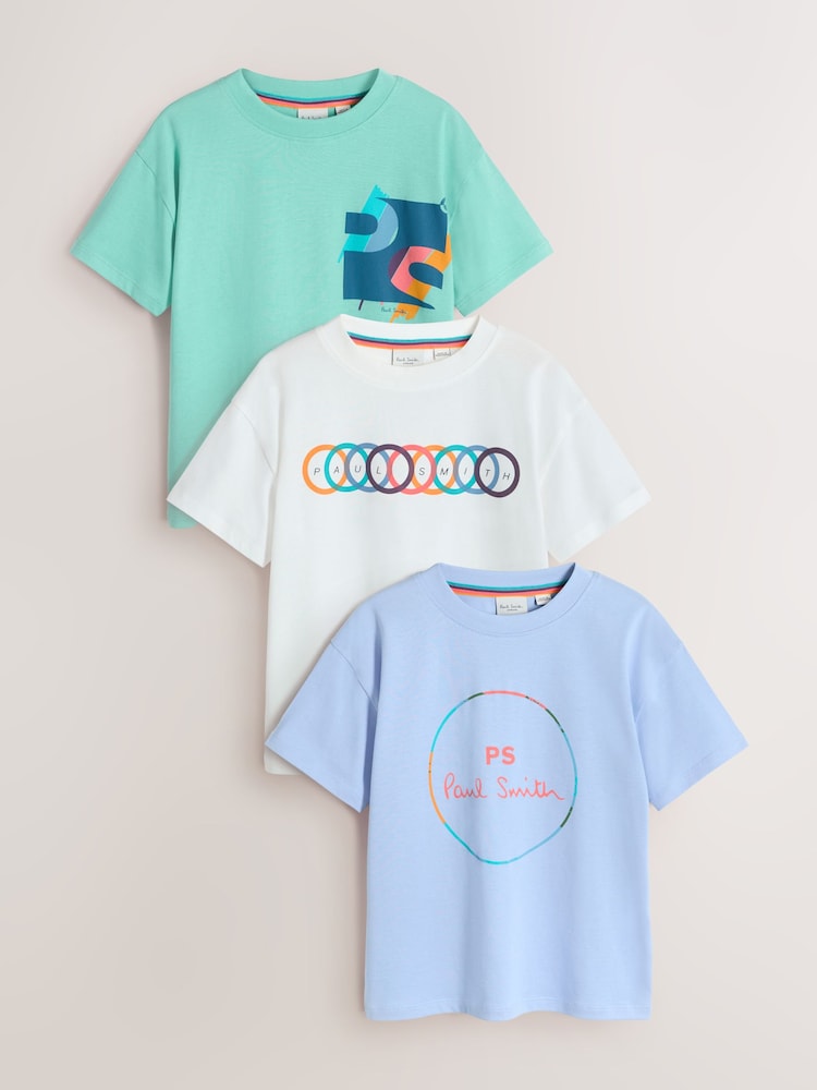 Paul Smith Junior Graphic T-Shirts 3 Pack - Image 1 of 8