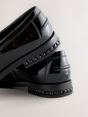 Black Jewel Trim Patent Penny Loafers - Image 3 of 5