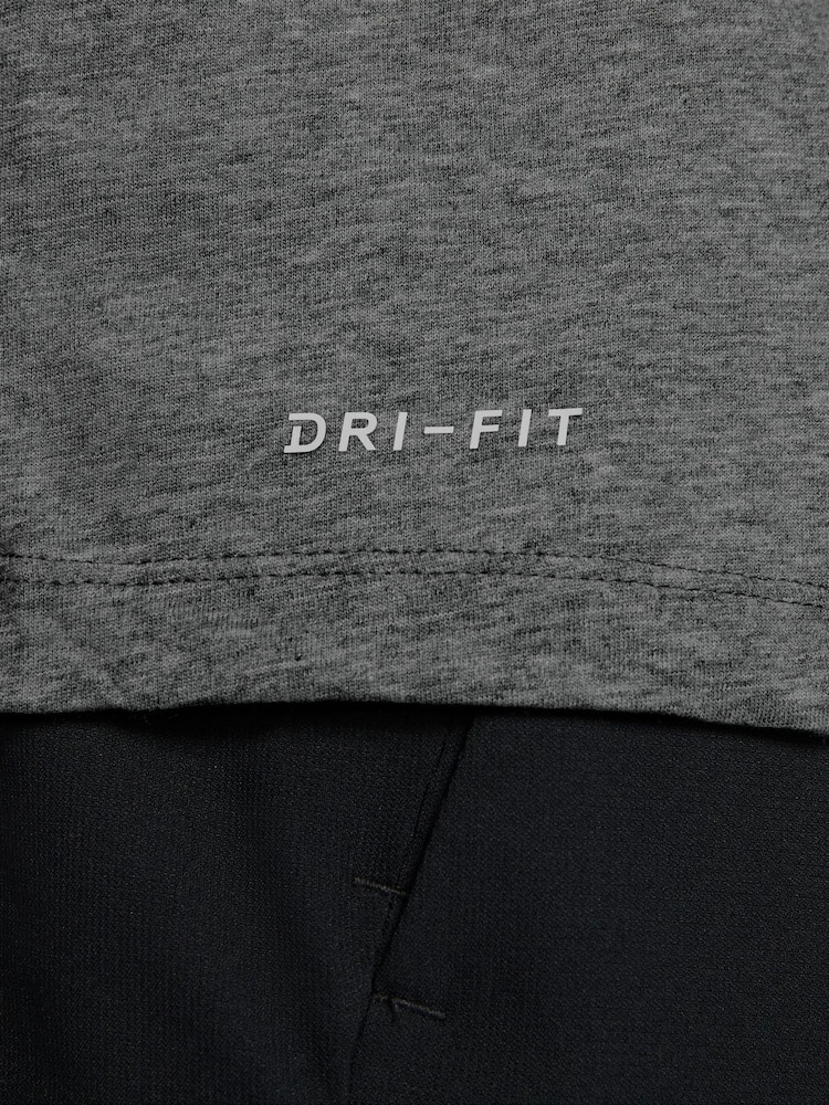 Nike Black Grey Dri-FIT Training T-Shirt - Image 12 of 12