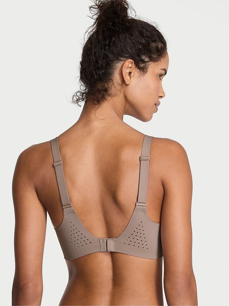 Victoria's Secret Candlelight Rose Pink Featherweight™ Medium V-Neck Sports Bra - Image 2 of 4