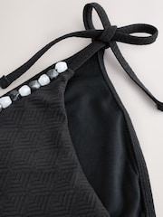 Never Fully Dressed Beaded Tie Side Bikini Bottoms - תמונה 2 מתוך 3