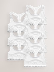 White 7 Pack Ultimate Comfort Crop Tops - Image 1 of 2