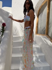 Never Fully Dressed Blue Starburst Wide Leg Trousers - Image 3 of 4