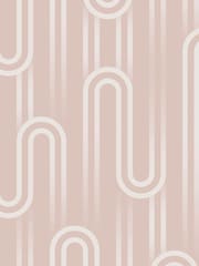 Graham & Brown Peach Envy Ups n Downs Pistachio 10M Wallpaper - Image 2 of 3
