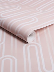 Graham & Brown Peach Envy Ups n Downs Pistachio 10M Wallpaper - Image 3 of 3
